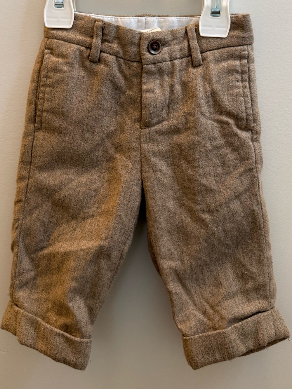 Janie and Jack Baby Boy Brown Wool Dress Pants 6-12M (Holiday / Formal)